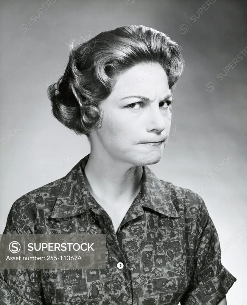 Portrait of a mature woman looking serious