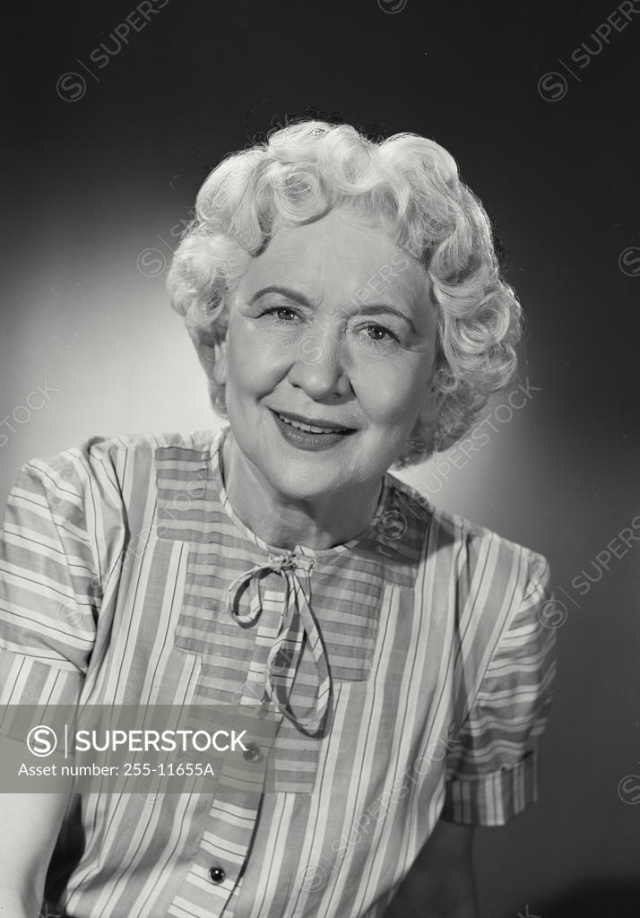 Stock Photo: 255-11655A Portrait of a senior woman smiling