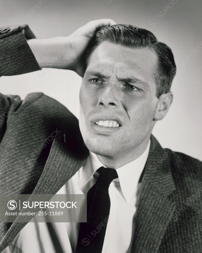 Stock Photo: 255-11889 Close-up of a confused man