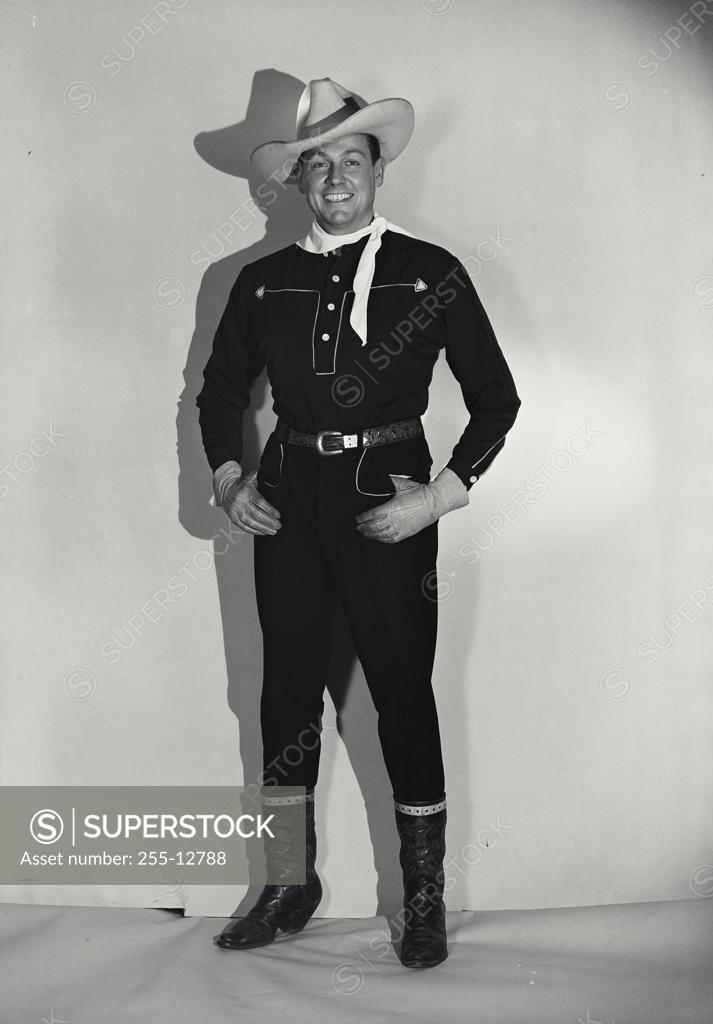 Stock Photo: 255-12788 Portrait of a cowboy smiling