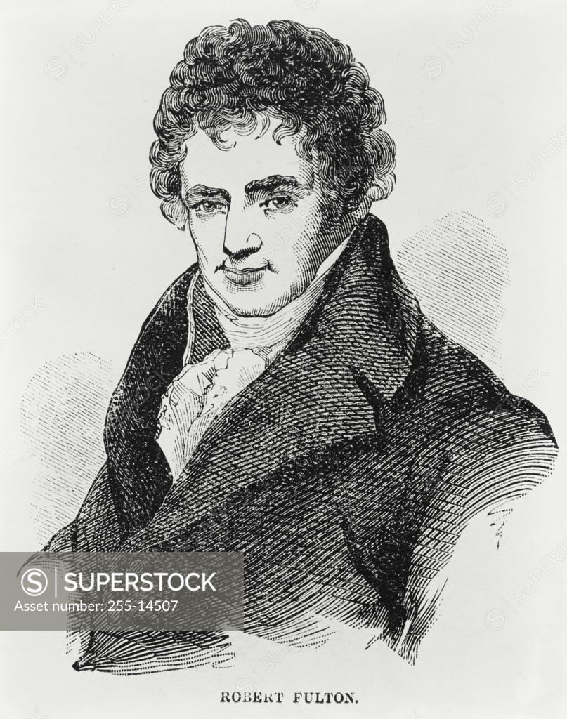 Stock Photo: 255-14507 Robert Fulton 1765-1815 Inventor of the First Steamboat American History