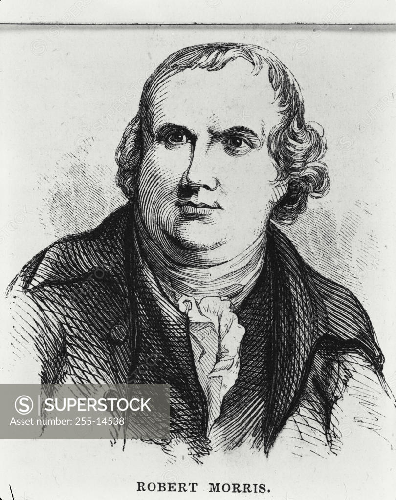 Stock Photo: 255-14538 Portrait of Robert Morris,  famous American patriot and financier of the American Revolutionary War