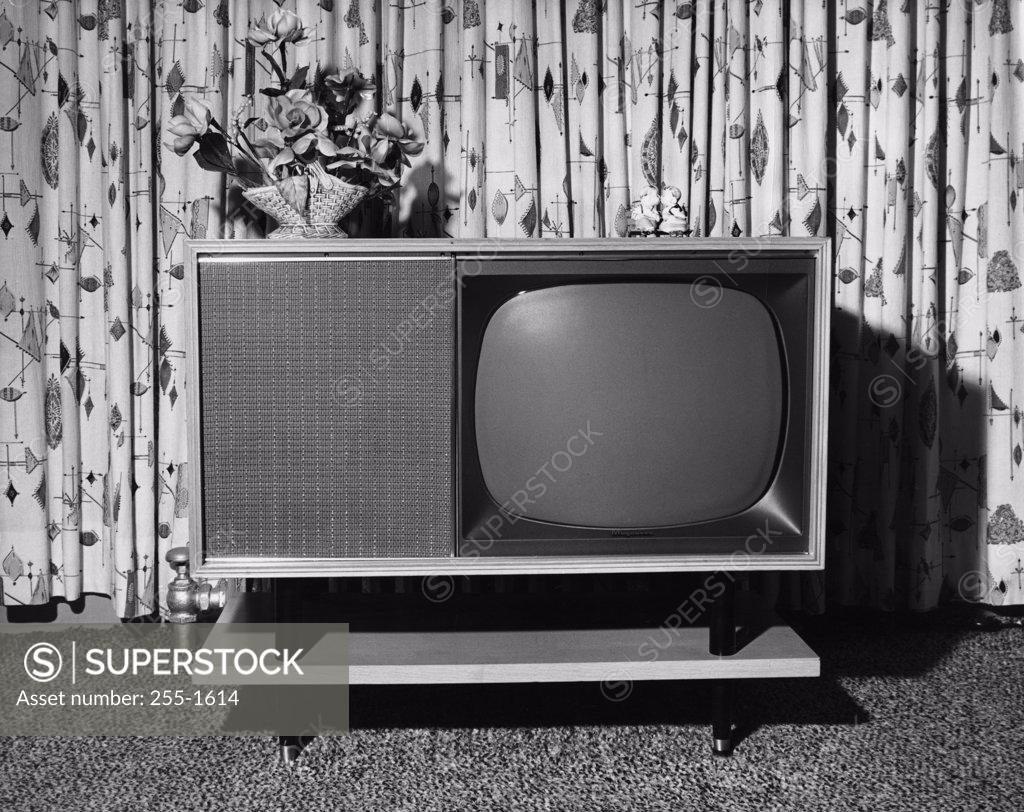 Stock Photo: 255-1614 Close-up of a television