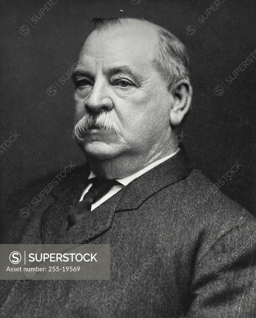 Vintage photograph. Grover Cleveland 22nd and 24th President of the United States (1837-1908)
