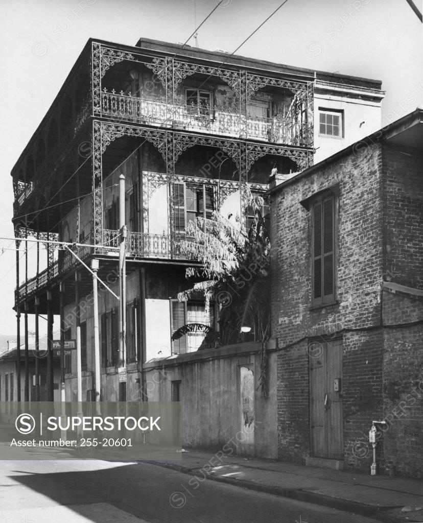 Stock Photo: 255-20601 USA, Louisiana, New Orleans, Old house facade