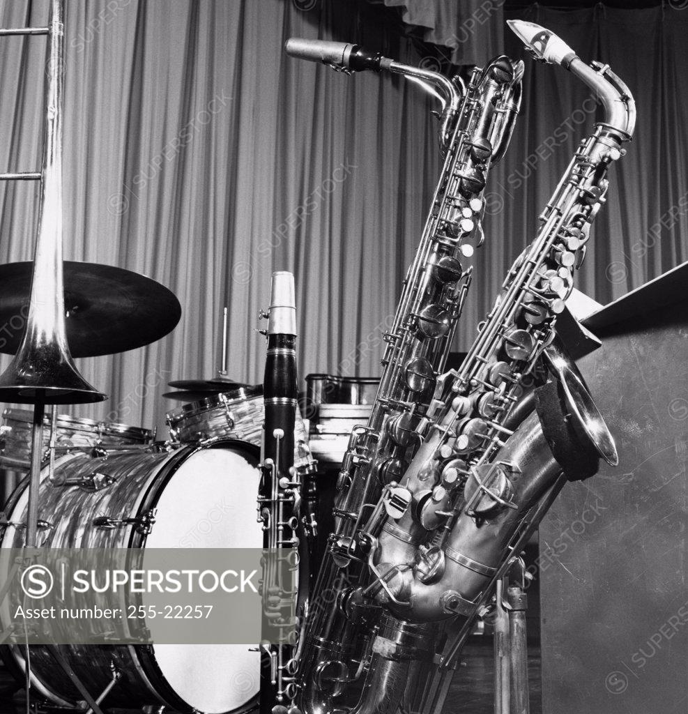 Stock Photo: 255-22257 Close-up of musical instruments