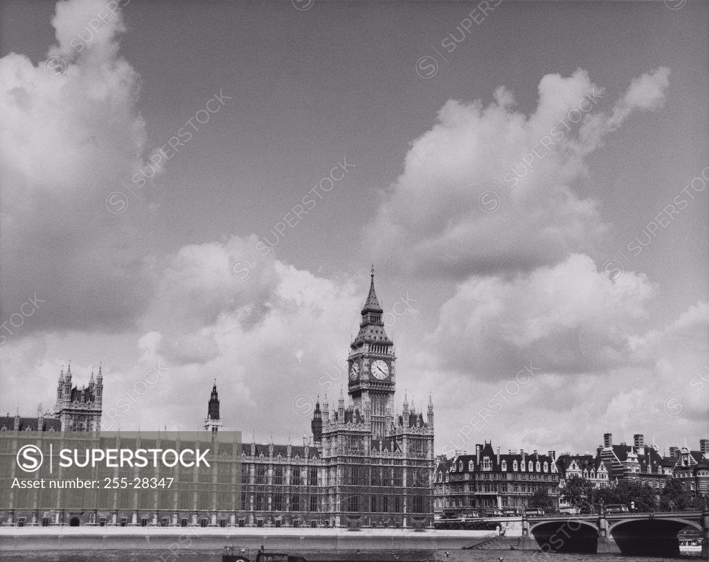 Stock Photo: 255-28347 Big Ben Houses of Parliament London England