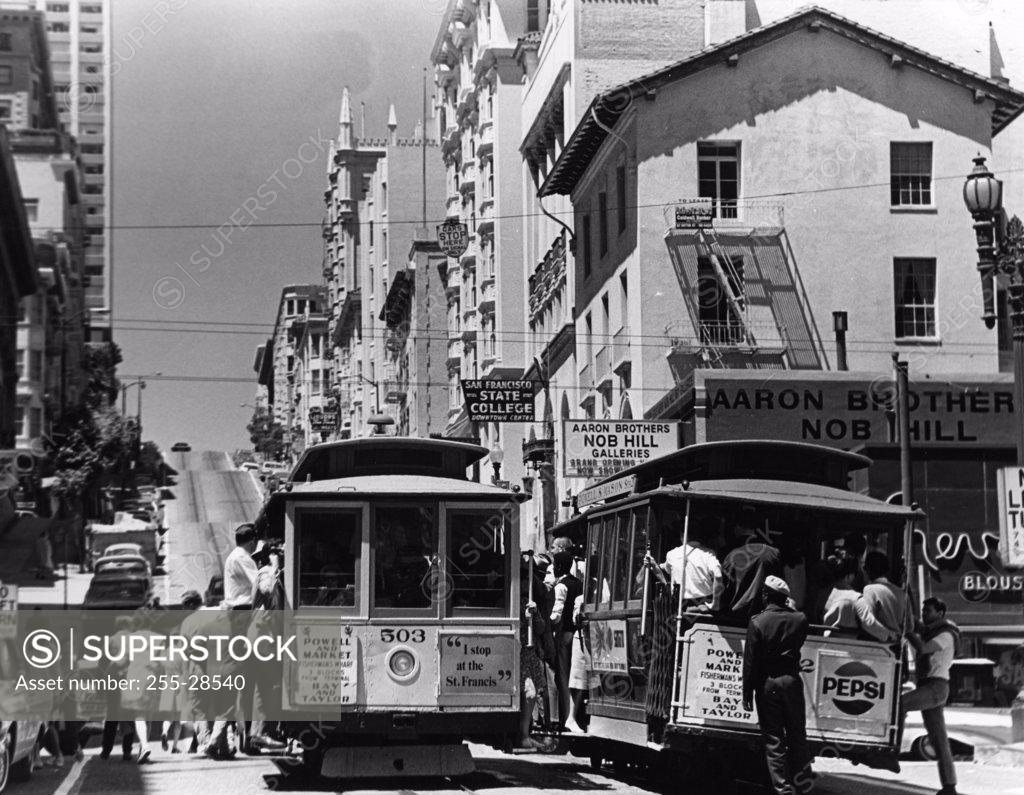 Stock Photo: 255-28540 USA, California, San Francisco, street scene, 1950s