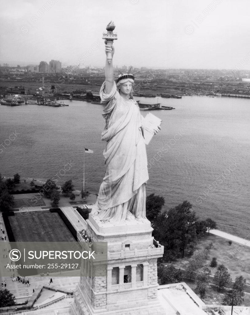 Stock Photo: 255-29127 High angle view of a statue, Statue of Liberty, New York City, New York, USA