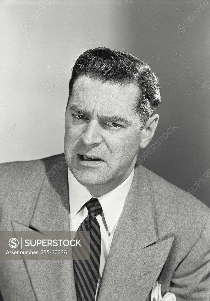 Stock Photo: 255-3033A Portrait of a mature man looking serious