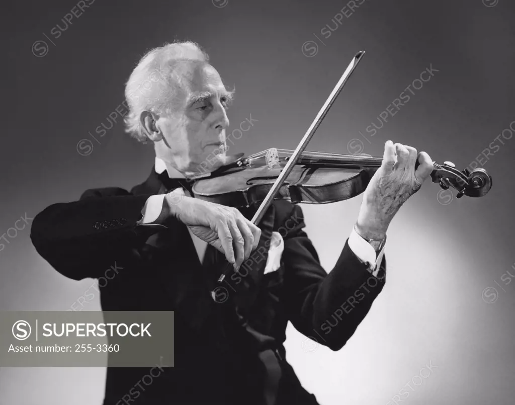 Close-up of a violinist playing a violin