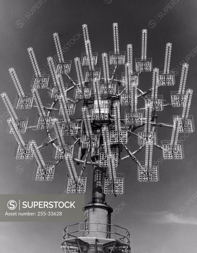 Stock Photo: 255-33628 Low angle view of a communications tower