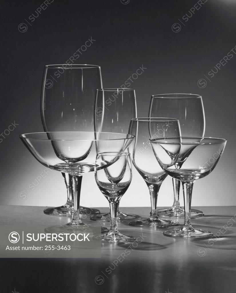 Stock Photo: 255-3463 Close-up of wineglasses