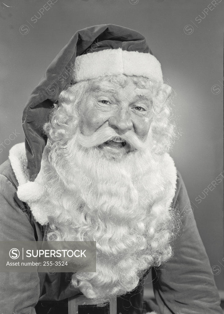 Stock Photo: 255-3524 Close-up of Santa Claus laughing