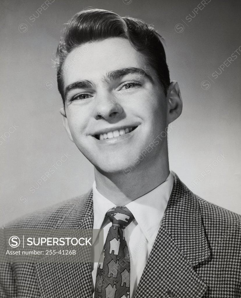 Stock Photo: 255-4126B Portrait of a teenage boy smiling