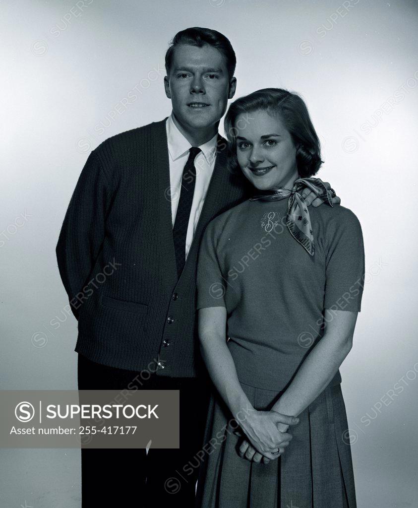 Stock Photo: 255-417177 Studio portrait of couple