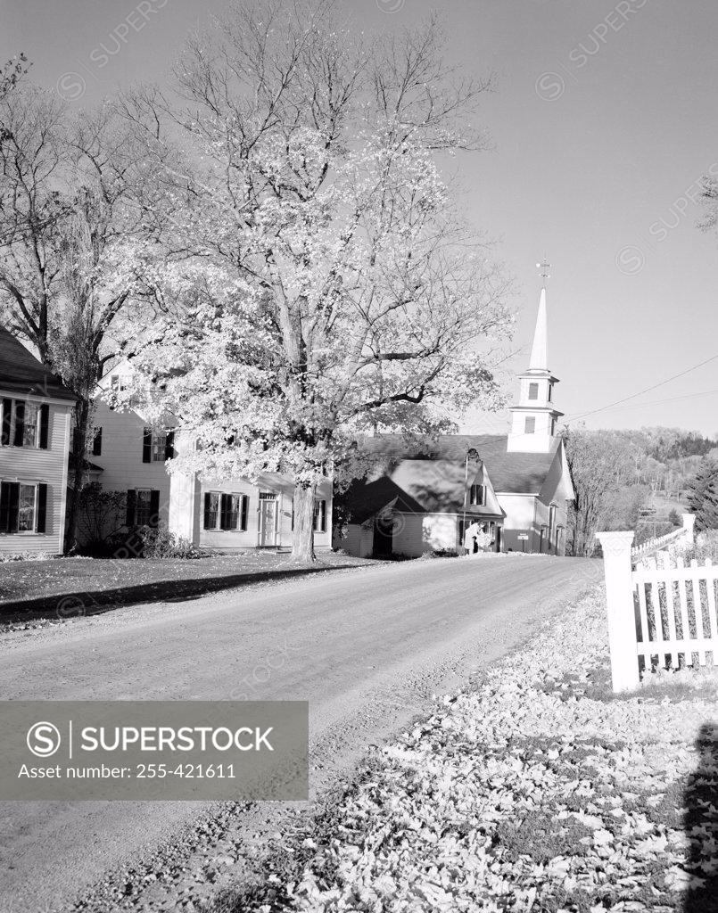 Stock Photo: 255-421611 USA, Vermont, Waterford village, Main Street