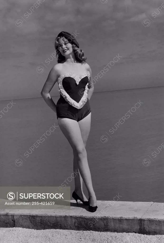 Young woman wearing swimming suit