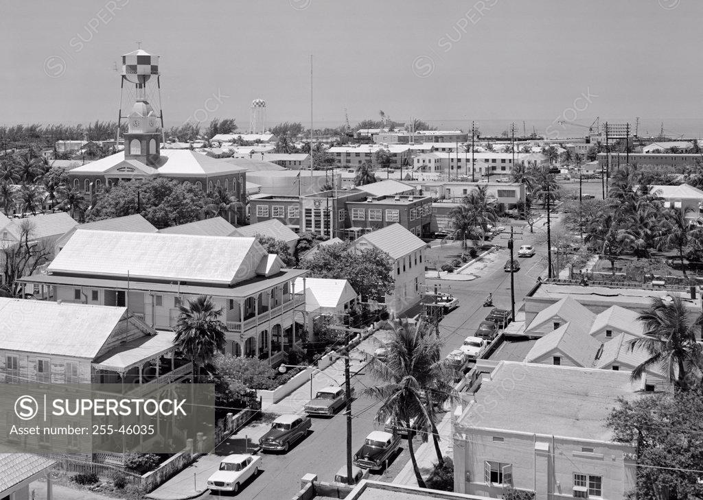 Stock Photo: 255-46035 USA, Florida, Key West, High angle view of buildings in city