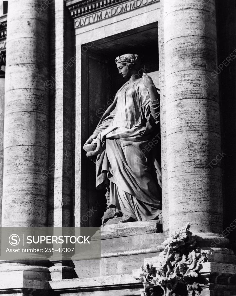 Stock Photo: 255-47307 Trevi Fountain (detail) Rome Italy