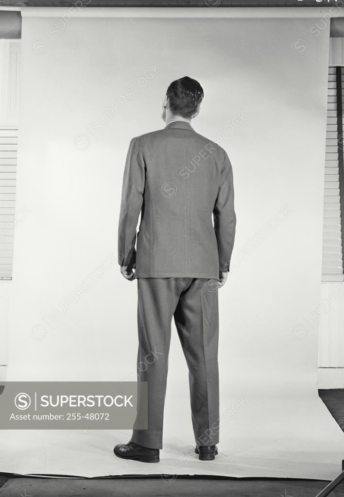 Stock Photo: 255-48072 Rear view of businessman standing