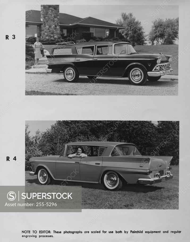 Stock Photo: 255-5296 Side profile of two cars, Rambler, 1959