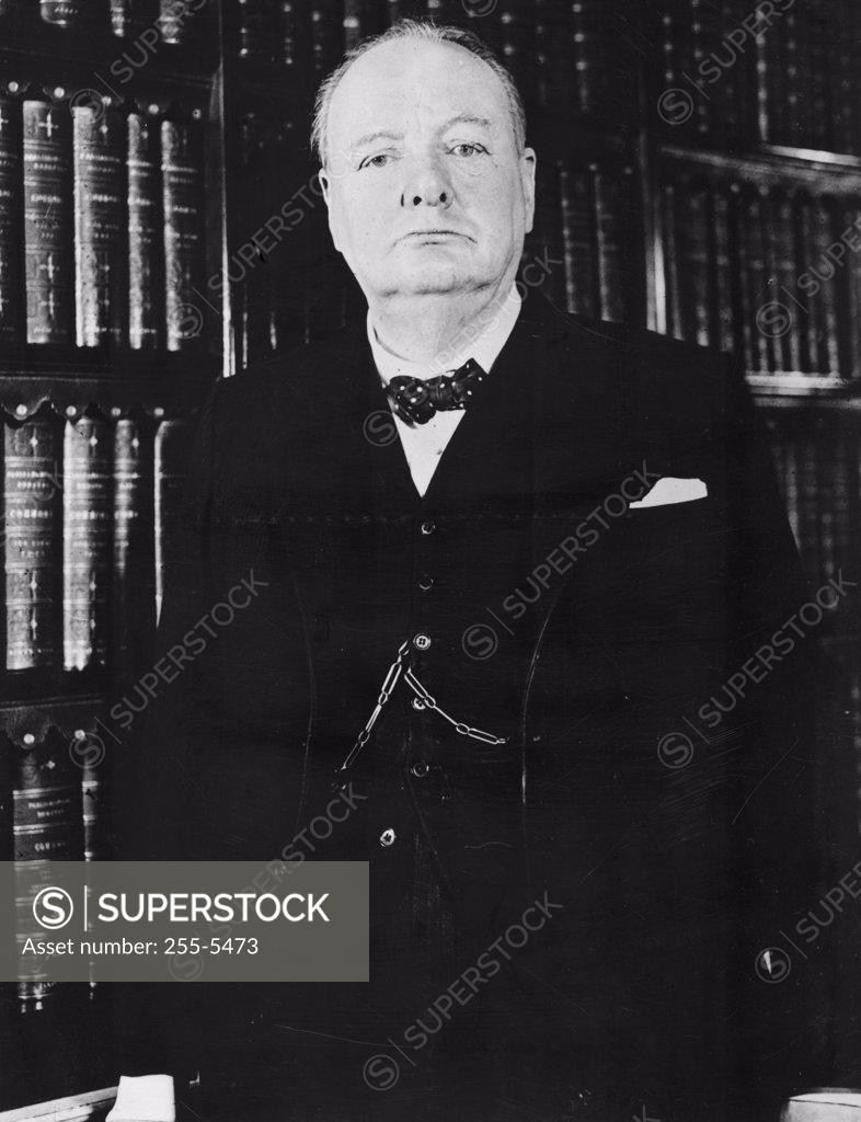 Stock Photo: 255-5473 Portrait of Winston Churchill, British Prime Minister, (1874-1965)