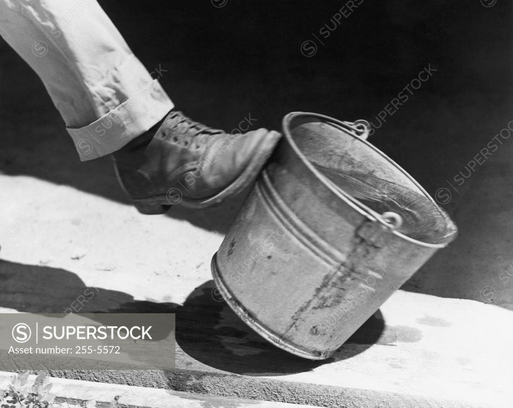 Cliche-Kick the Bucket Stock Photo - Alamy