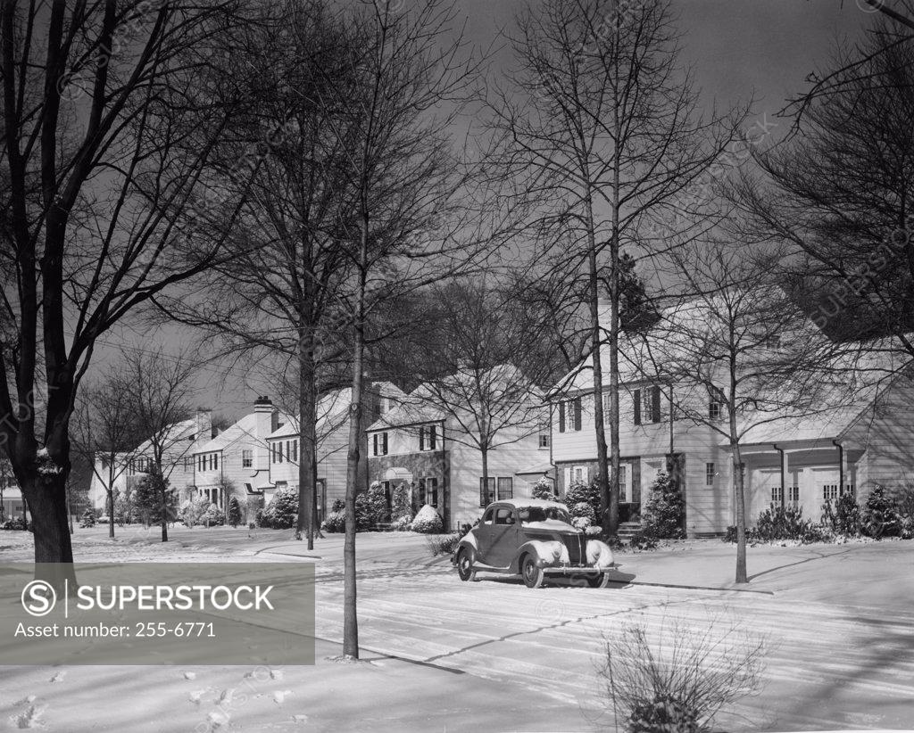 Stock Photo: 255-6771 Houses in a village, Ridgewood, New Jersey, USA