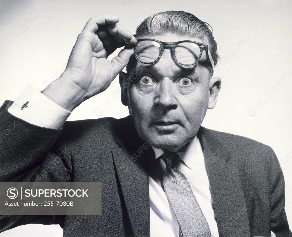 Stock Photo: 255-7030B Portrait of a mature man looking surprised