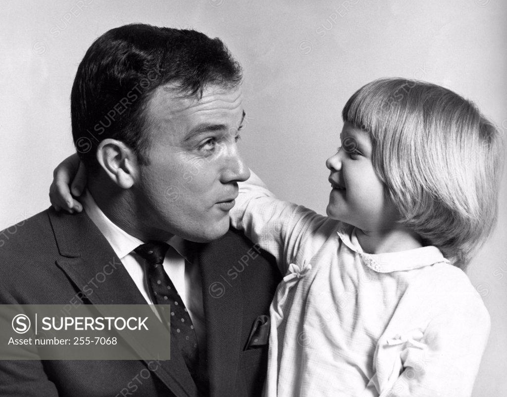 Stock Photo: 255-7068 Close-up of a father with his daughter