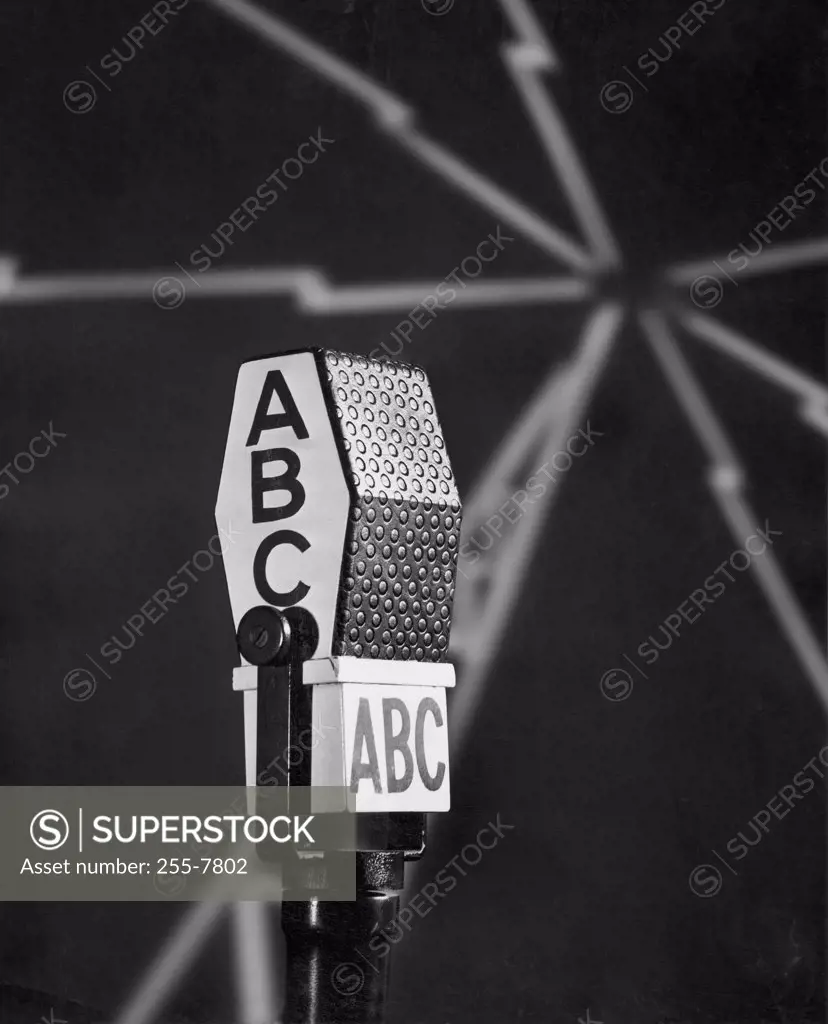 Close-up of a microphone