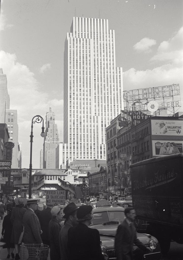 Daily News Building and 42nd Street, New York City, New York.