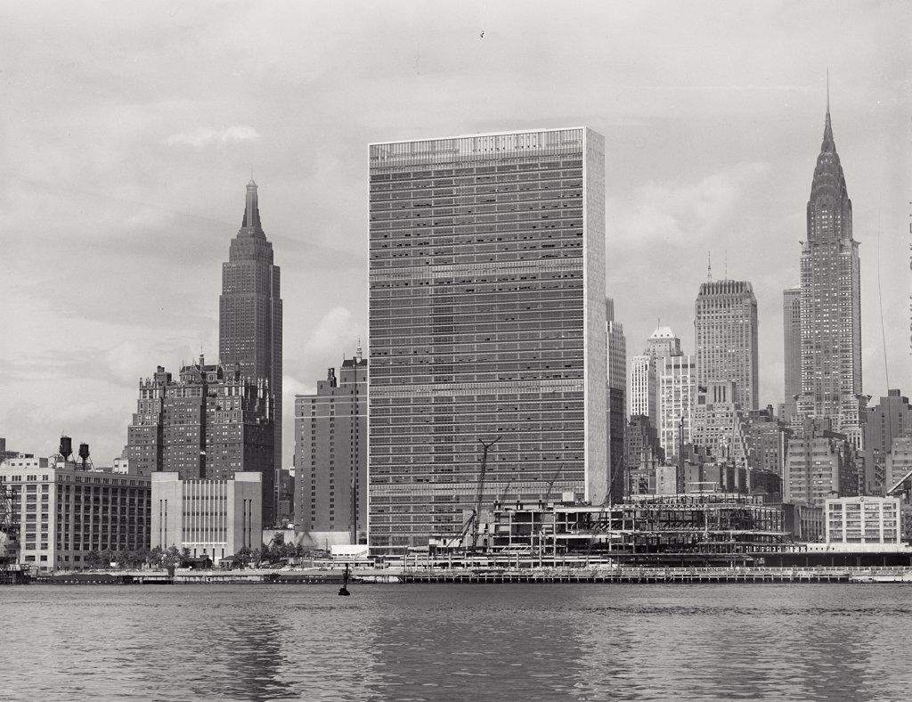 United Nations Building viewed from across the East River, New York City