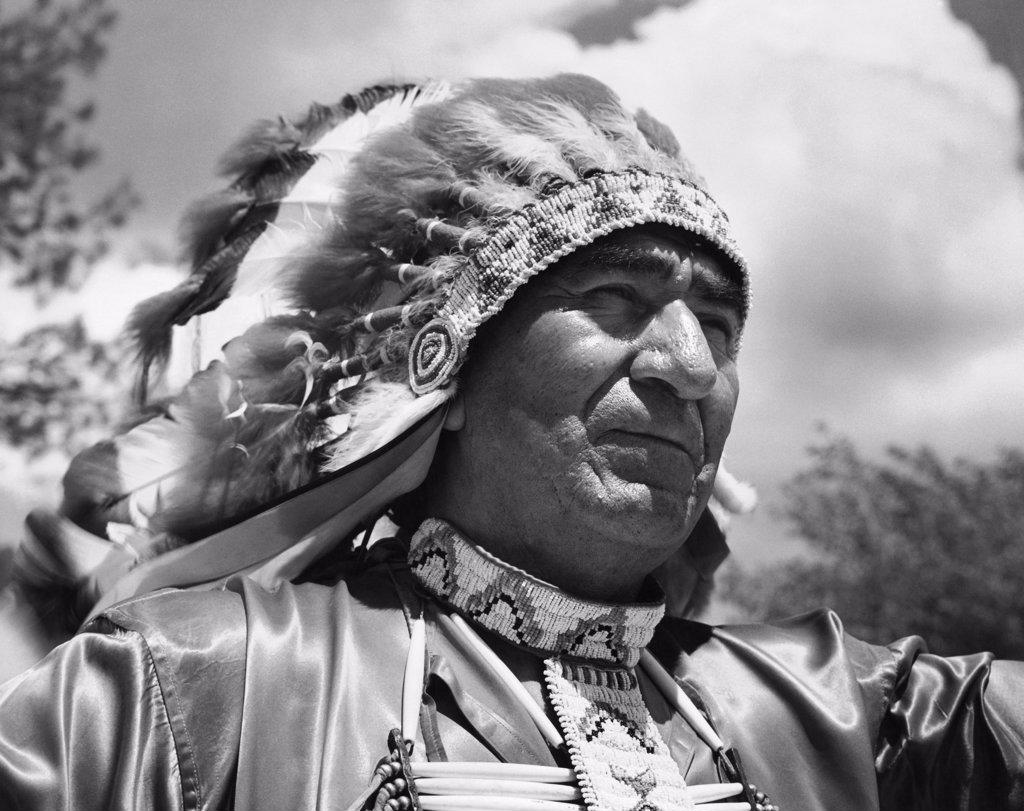 Close-up of a Sioux man