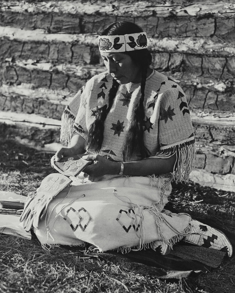 Shoshone woman sitting
