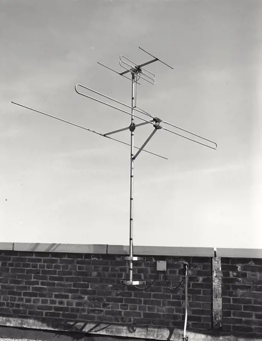 Vintage photograph. Television antenna