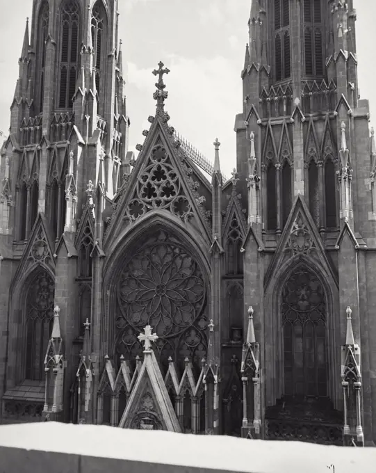 Vintage photograph. St Patrick's Cathedral, New York City
