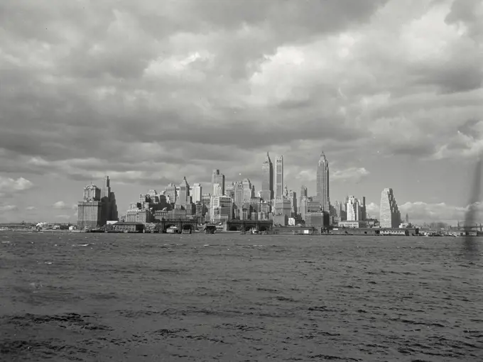 Vintage photograph. New York city skyline
