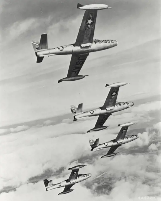 F-84 Thunderjets in formation