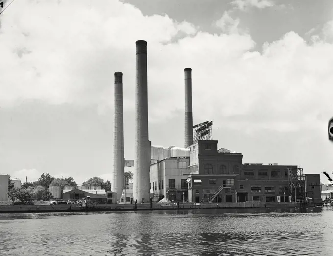 Vintage photograph. Power Plant at Tampa, Fla