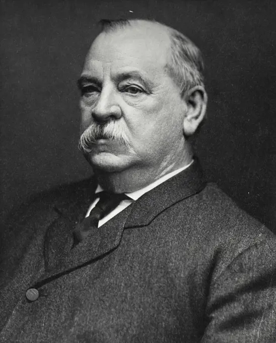 Vintage photograph. Grover Cleveland 22nd and 24th President of the United States (1837-1908)