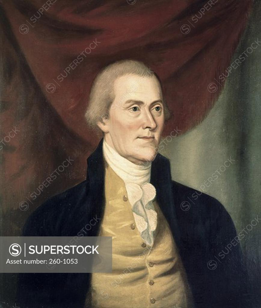Stock Photo: 260-1053 Thomas Jefferson  Charles Peale Polk (1767-1822 American) 