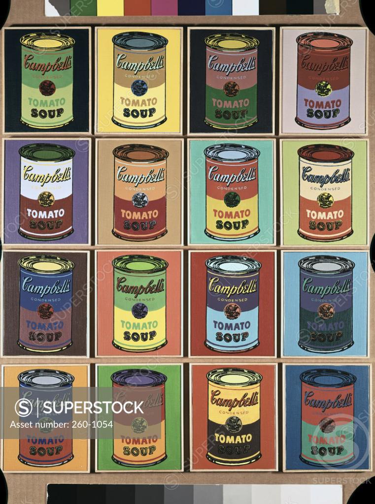 Stock Photo: 260-1054 Warhol's Campbell Soup Cans by Richard H. Pettibone, born in 1938, Private Collection