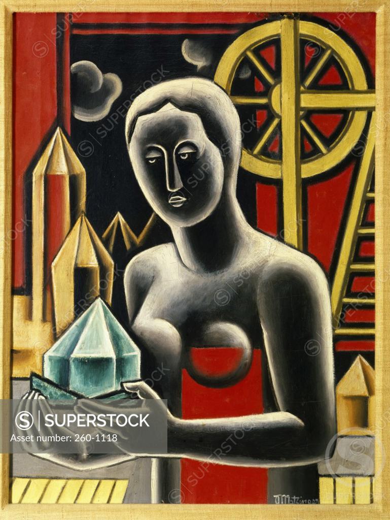 Stock Photo: 260-1118 Untitled by Jean Metzinger, oil on canvas, 1883-1956