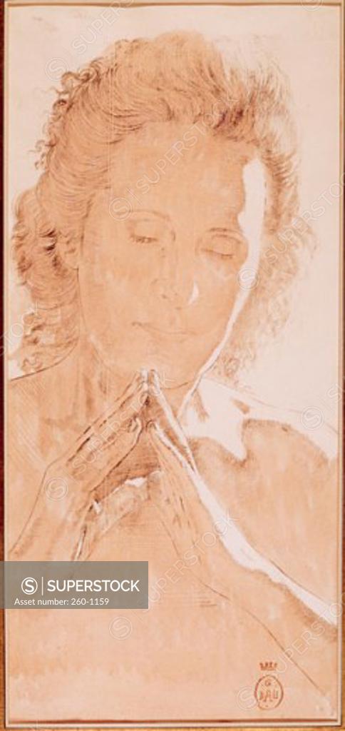 Stock Photo: 260-1159 Madonna Sketch by Salvador Dali, 1904-1989, USA, Florida, St. Petersburg, Salvador Dali Museum