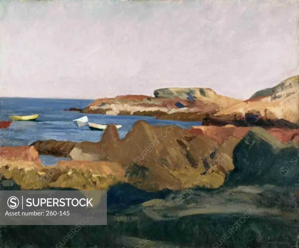 Cove at Ogunquit by Edward Hopper, oil on canvas, 1914, 1882-1967, USA, New York State, New York City, Whitney Museum of American Art