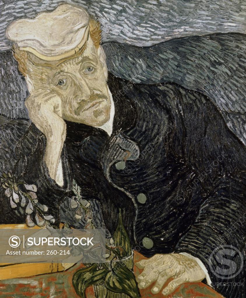 Stock Photo: 260-214 Portrait of Doctor Gachet  1890  Vincent van Gogh (1853-1890 /Dutch) Oil on Canvas Private Collection