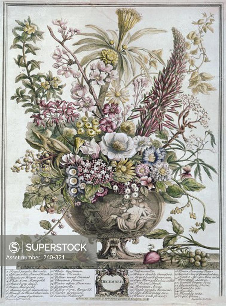 Stock Photo: 260-321 December  1730 H. Fletcher (ca.18th C.British) Lithograph 