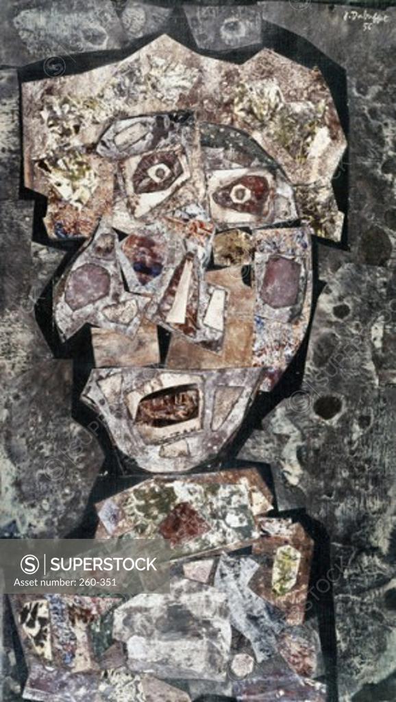 Stock Photo: 260-351 Astravagale by Jean Dubuffet, oil on canvas, 1956, 1901-1985, USA, PA, Pittsburgh, David Thompson Collection